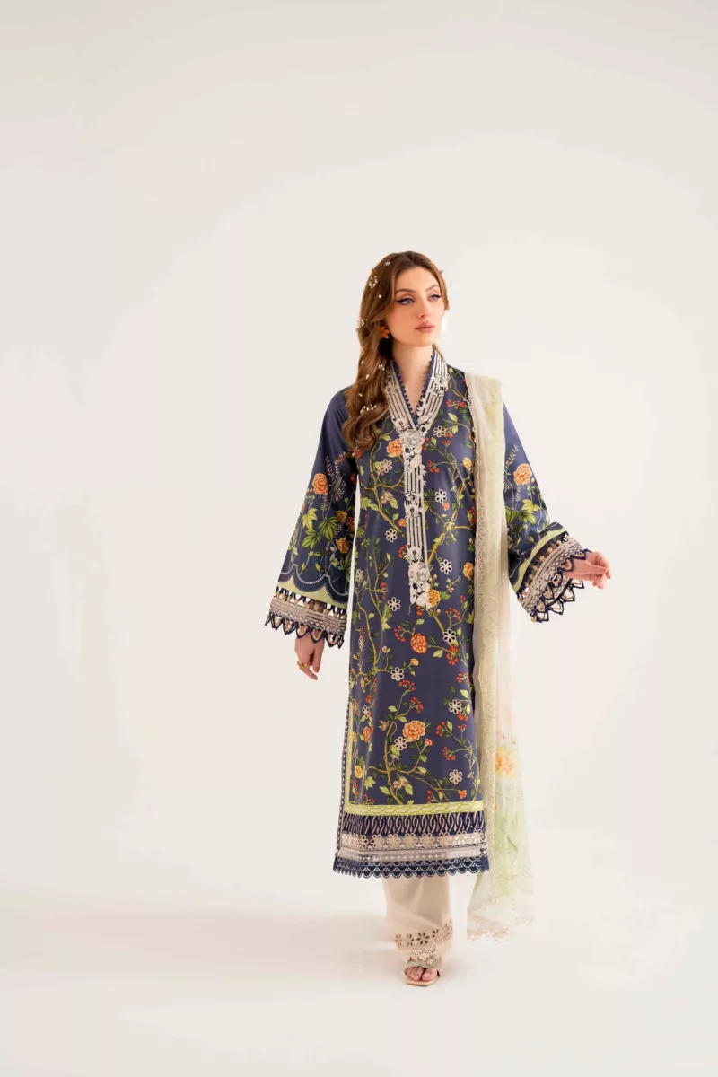 Unstitched 3-Piece Lawn Suit – Lila SAL-06-24 by Sable Vogue - Patel Brothers NX 6