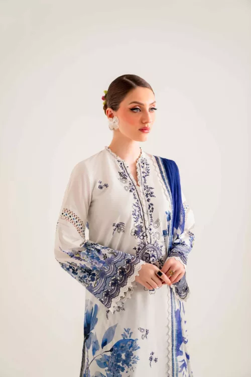 Unstitched 3-Piece Lawn Suit – Lila SAL-08-24 by Sable Vogue - Patel Brothers NX 4