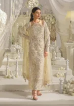 Luxury Formal Dress in Ivory (Unstitched) EFE-01 AURA - Patel Brothers NX 14