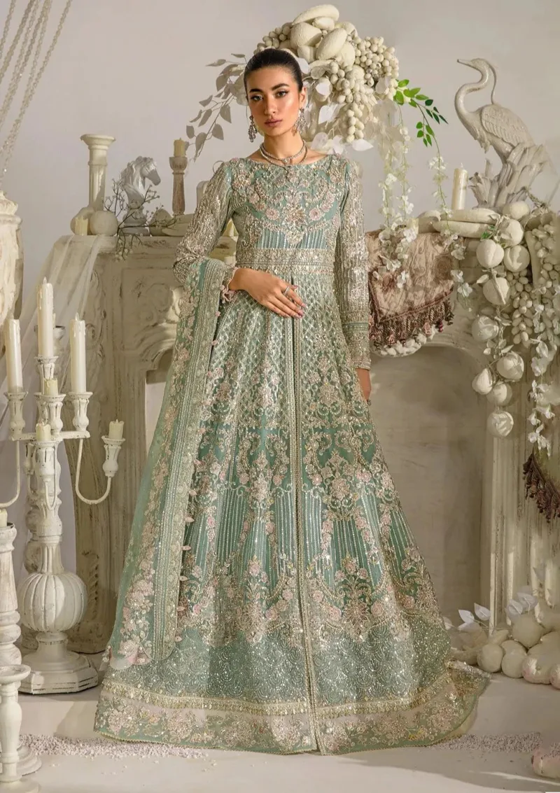 Luxury Formal Dress in Aqua Blue (Unstitched) EFE-02 ELSA - Patel Brothers NX 3