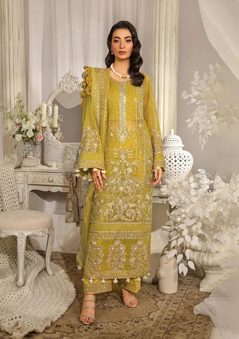 Luxury Formal Dress in Chic Lemon (Unstitched) EFE-03 SUNLIT - Patel Brothers NX 3