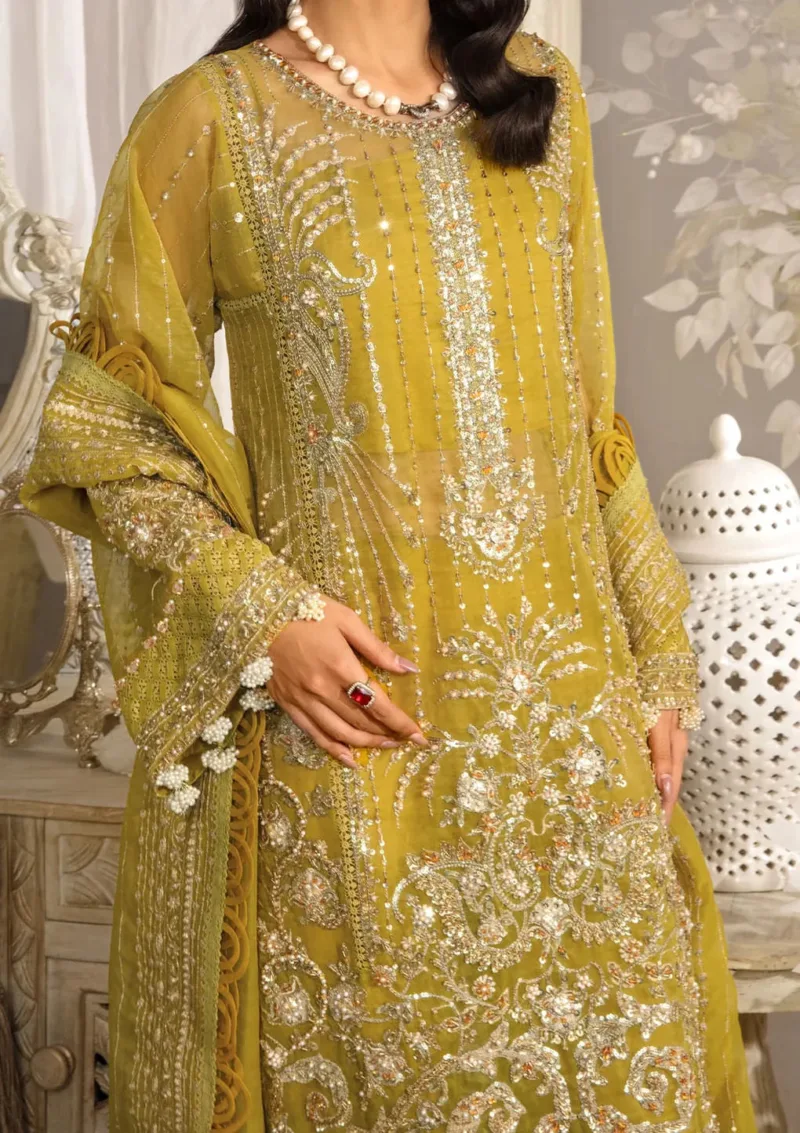 Luxury Formal Dress in Chic Lemon (Unstitched) EFE-03 SUNLIT - Patel Brothers NX 9