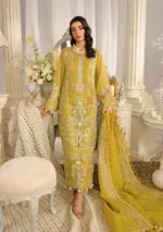 Luxury Formal Dress in Chic Lemon (Unstitched) EFE-03 SUNLIT - Patel Brothers NX 14