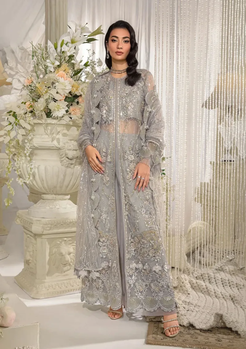 Luxury Formal Dress in Light Grey (Unstitched) EFE-04 DOVE - Patel Brothers NX 7