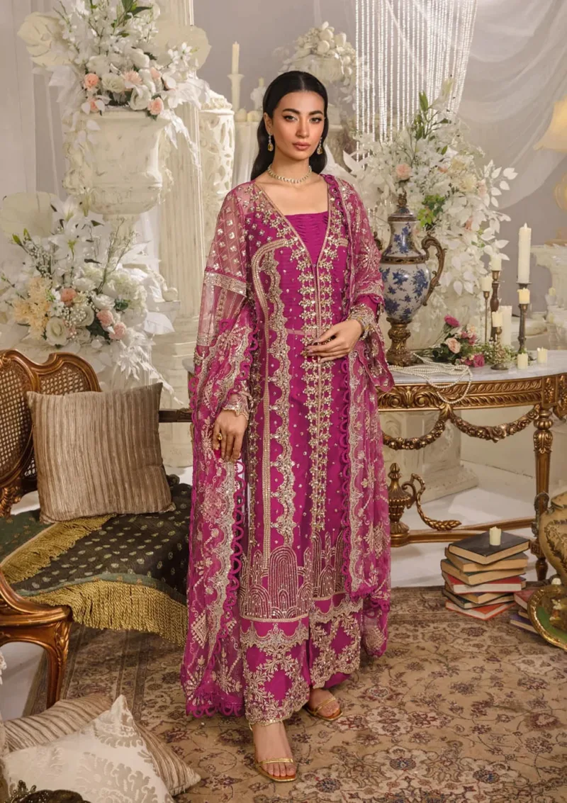 Luxury Formal Dress in Magenta Muse (Unstitched) EFE-07 REGALIA - Patel Brothers NX 11