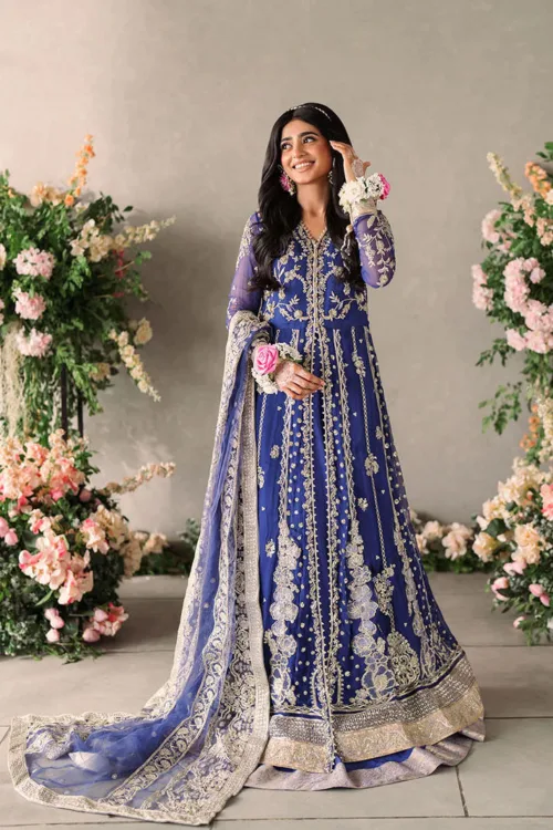 Victoria Blue Mastani Luxury Chiffon Collection – Sehar by Mushq - Patel Brothers NX