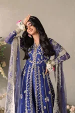 Victoria Blue Mastani Luxury Chiffon Collection – Sehar by Mushq - Patel Brothers NX 14