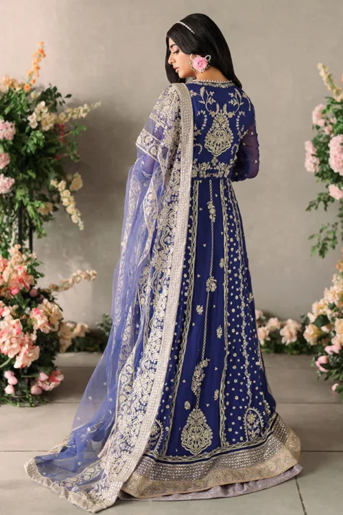 Victoria Blue Mastani Luxury Chiffon Collection – Sehar by Mushq - Patel Brothers NX 2