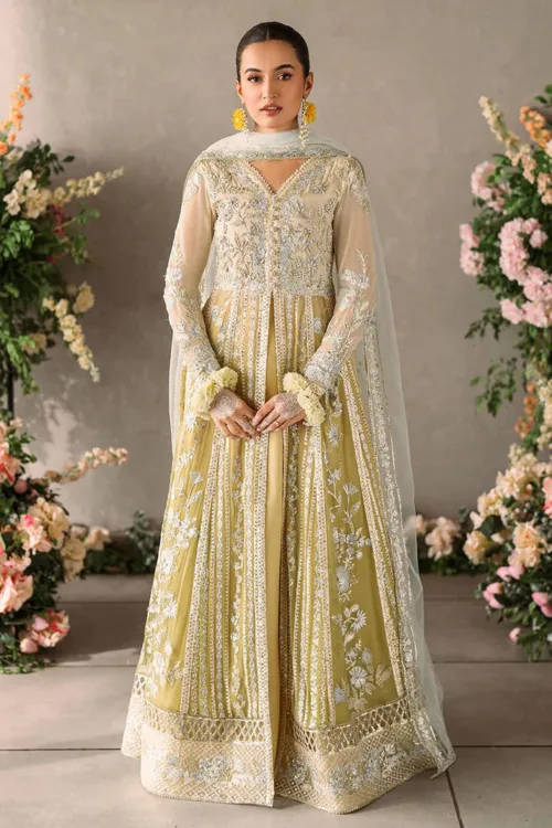 Yellow Mastani Luxury Chiffon Collection – Hira by Mushq - Patel Brothers NX 4