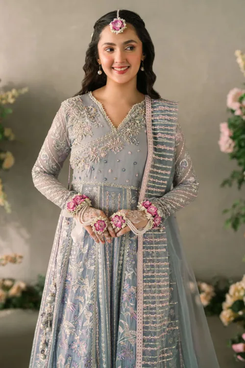 Ice Blue Mastani Luxury Chiffon Collection – Ezza by Mushq - Patel Brothers NX 4