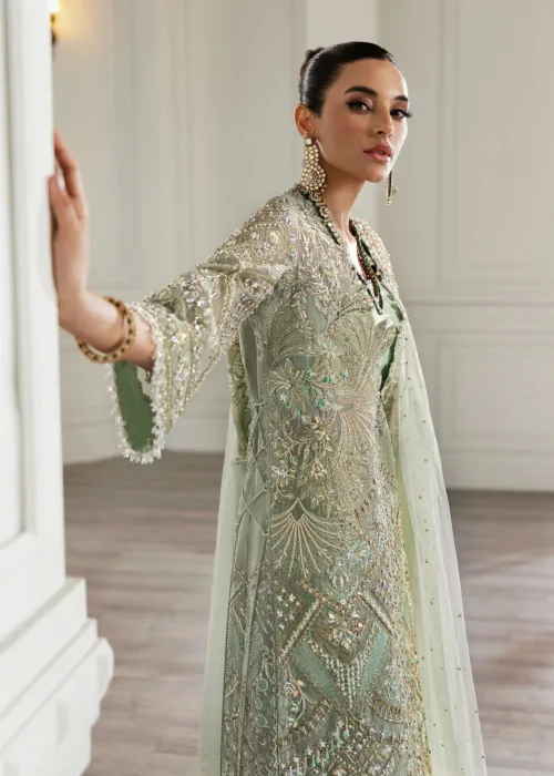 Aqua Unstitched Wedding by Crimson X Saira Shakira ’24 | Art Deco Glitz CW24-D1 - Patel Brothers NX 2