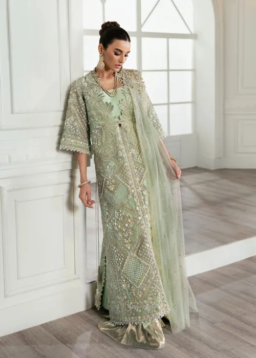 Aqua Unstitched Wedding by Crimson X Saira Shakira ’24 | Art Deco Glitz CW24-D1 - Patel Brothers NX 3