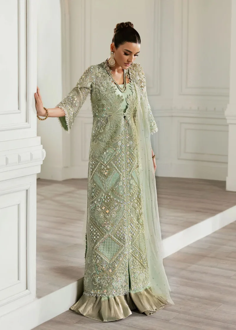 Aqua Unstitched Wedding by Crimson X Saira Shakira ’24 | Art Deco Glitz CW24-D1 - Patel Brothers NX 7