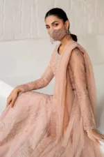 Light Peach 3-Pc Unstitched Embroidered Chiffon Suit By Naqsh | S-1409 - Patel Brothers NX 20