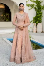 Light Peach 3-Pc Unstitched Embroidered Chiffon Suit By Naqsh | S-1409 - Patel Brothers NX 16