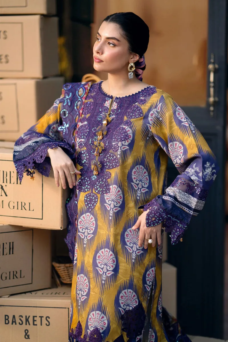 Glam Girl by Nureh GL-22 | Embroidered & Printed Viscose Crepe Party Wear Suit - Patel Brothers NX 7