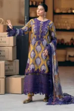 Glam Girl by Nureh GL-22 | Embroidered & Printed Viscose Crepe Party Wear Suit - Patel Brothers NX 13