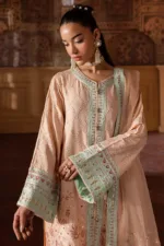 Nur Mahal by Nureh NE-141 | Nude Peach Silk Party Wear Suit with Embroidered Dupatta - Patel Brothers NX 14