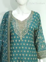 eal Pure Chinon Chiffon Peplum Suit with Heavy Sharara & Dupatta | 3646 B - Patel Brothers NX 10