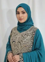 Dark Blue & Sky Blue Peplum Garara Set – Pure Viscose Chinon Chiffon | Luxury Formal Wear 3319 A - Patel Brothers NX 12