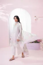 Qalamkar Qprints 25 – EM-01 (A) IVY | Digital Printed Lawn Suit with Embroidered Neckline - Patel Brothers NX 15