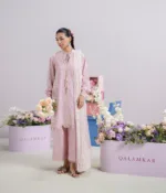 Qalamkar Qprints 25 – EM-02 (B) KIRA | Digital Printed Lawn Suit with Embroidery & Block Printed Chiffon Dupatta - Patel Brothers NX 8