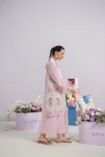 Qalamkar Qprints 25 – EM-02 (B) KIRA | Digital Printed Lawn Suit with Embroidery & Block Printed Chiffon Dupatta - Patel Brothers NX 11