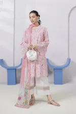 Qalamkar Qprints 25 – EM-04 (A) ANNA | Printed Lawn Suit with Embroidered Neckline & Lawn Dupatta - Patel Brothers NX 13