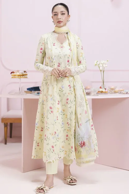 Qalamkar Qprints 25 – EM-10 (A) RILEY | Embroidered Lawn Suit with Chiffon Dupatta - Patel Brothers NX 19