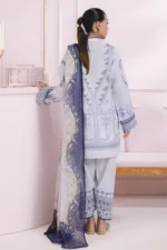Qalamkar Qprints 25 – EM-06 (A) SAGE | Lawn Printed Suit with Chikankari Embroidery & Chiffon Dupatta - Patel Brothers NX 10