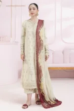 Qalamkar Qprints 25 – EM-06 (B) TALIA | Digital Printed Lawn Suit with Chikankari Embroidery & Chiffon Dupatta - Patel Brothers NX 13