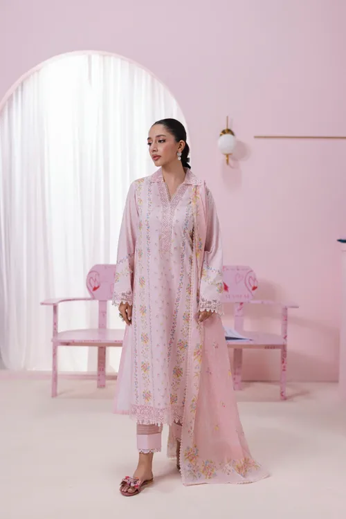 Qalamkar Qprints 25 – EM-07 (B) EDEN | Digital Printed Lawn Suit with Embroidered Neckline & Lawn Dupatta - Patel Brothers NX