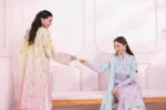 Qalamkar Qprints 25 – EM-08 (A) Sierra | Lawn Printed Suit with Chikankari Embroidery & Chiffon Dupatta - Patel Brothers NX 12
