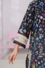 Qalamkar Qprints 25 – EM-09 (B) PAIGE | Embroidered Lawn Suit with Printed Chiffon Dupatta - Patel Brothers NX 12