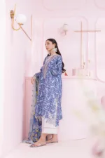 Qalamkar Qprints 25 – EM-10 (A) RILEY | Embroidered Lawn Suit with Chiffon Dupatta - Patel Brothers NX 12