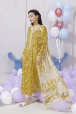 Qalamkar Qprints 25 – EM-10 (B) ADELE | Embroidered Lawn Suit with Chiffon Dupatta - Patel Brothers NX 11