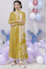 Qalamkar Qprints 25 – EM-10 (B) ADELE | Embroidered Lawn Suit with Chiffon Dupatta - Patel Brothers NX 9
