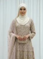 Blush Pink Georgette Kashmiri Embroidered Palazzo Suit 3700 A - Patel Brothers NX 8