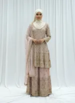 Blush Pink Georgette Kashmiri Embroidered Palazzo Suit 3700 A - Patel Brothers NX 7