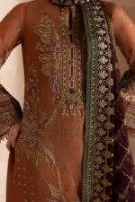 Burnt Copper & Plum Contrast Chiffon Embroidered Suit | LA-904 - Patel Brothers NX 14