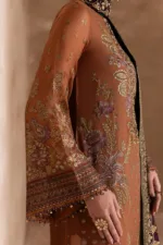 Burnt Copper & Plum Contrast Chiffon Embroidered Suit | LA-904 - Patel Brothers NX 12