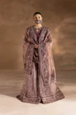 Burgundy Wine & Lilac Wine Embroidered Organza Shararah Suit with Contrast Net Dupatta | LA-906 - Patel Brothers NX 9